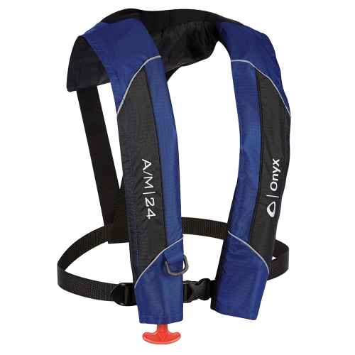 ONYX OUTDOOR  132000-500-004-15 A-M-24 Automatic-Manual Inflatable Pfd Life Jacket In Blue