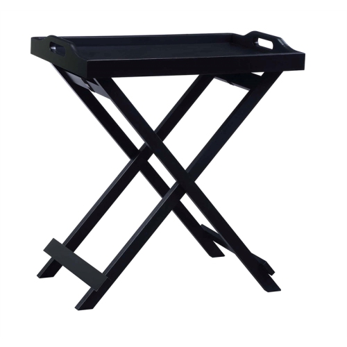Folding Tray Table With Black Finish
