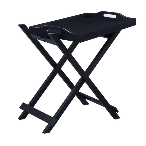 Folding Tray Table With Black Finish