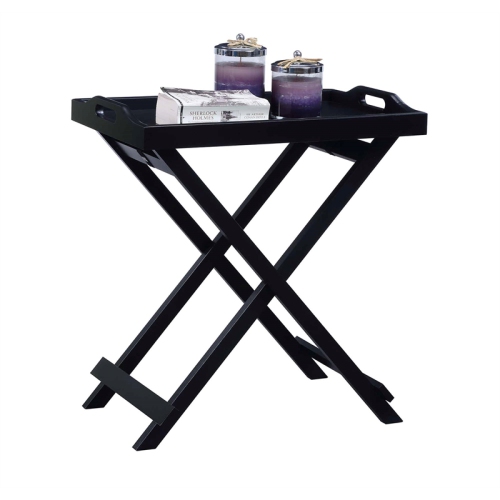 Folding Tray Table With Black Finish