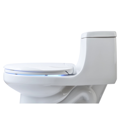 Brondell LumaWarm Heated Nightlight Toilet Seat, Elongated White - FREE SHIPPING