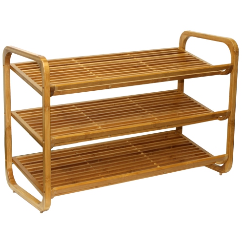 Oceanstar SR1231 Bamboo Shoe Rack - 3 Tier