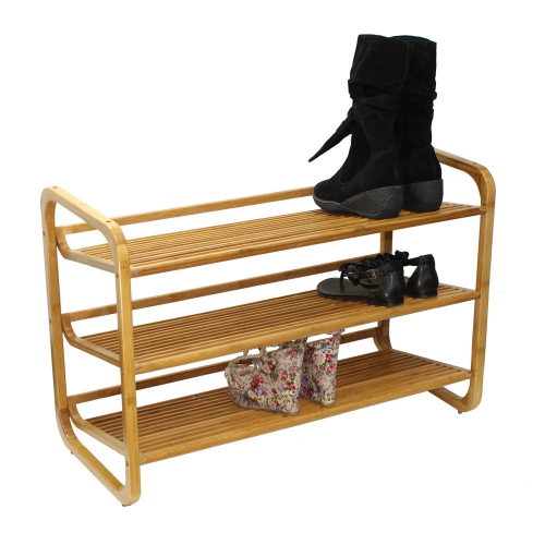 Oceanstar SR1231 Bamboo Shoe Rack - 3 Tier