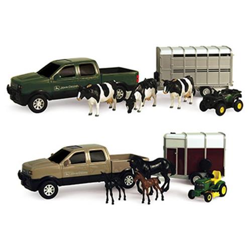 JOHN DEERE  37656A Pickup & Livestock Trailer Assorted
