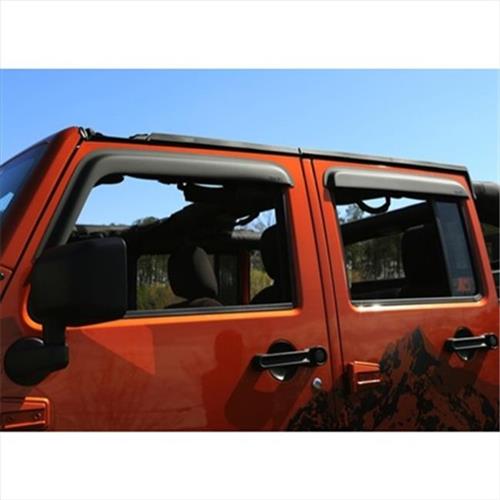 Rugged Ridge 11349.12 Window Visors Matte Black 07-14 Jeep 4-Door Wrangler