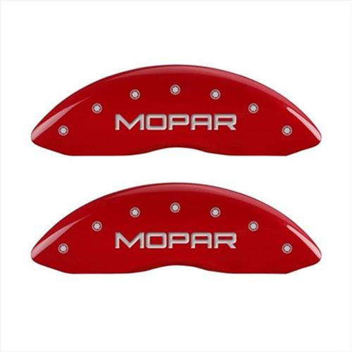 MGP Caliper Covers 12162SMOPRD MOPAR Red Caliper Covers - Engraved