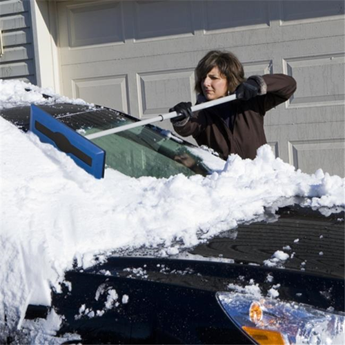 Snow Joe SJBLZD Snow Joe Snow Broom with Ice Scraper and Telescoping Handle