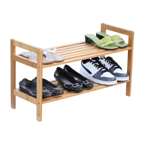Oceanstar SR1309 Oceanstar 2 Tier Bamboo Shoe Rack