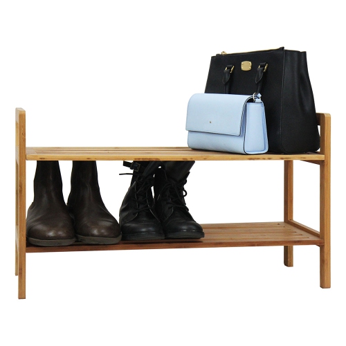Oceanstar SR1309 Oceanstar 2 Tier Bamboo Shoe Rack