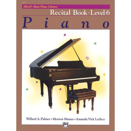 Alfred 00-2499 Basic Piano Course- Recital Book 6 - Music Book
