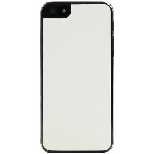 Étui rigide ajusté d’Exian pour iPhone se; iPhone 5S; iPhone 5 - Blanc; carbone