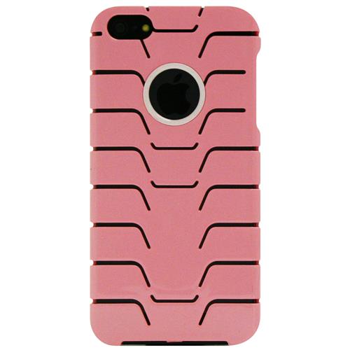 Exian Fitted Hard Shell Case for iPhone SE;iPhone 5S;iPhone 5 - Pink