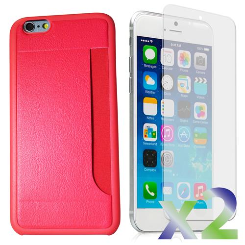 Exian Fitted Soft Shell Case for iPhone 6S;iPhone 6 - Hot Pink