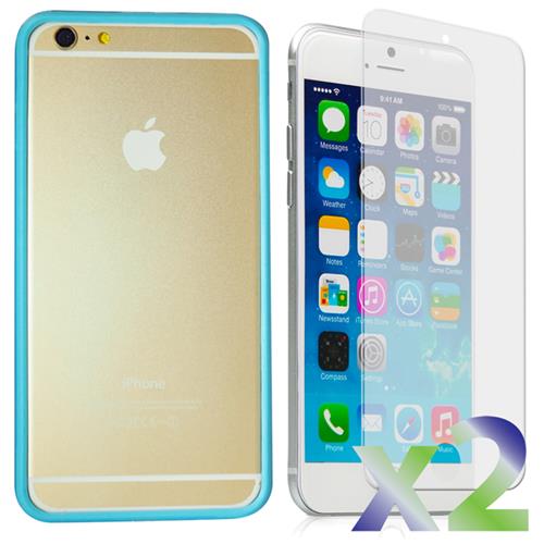 Exian Fitted Soft Shell Case for iPhone 6S Plus;iPhone 6 Plus - Blue