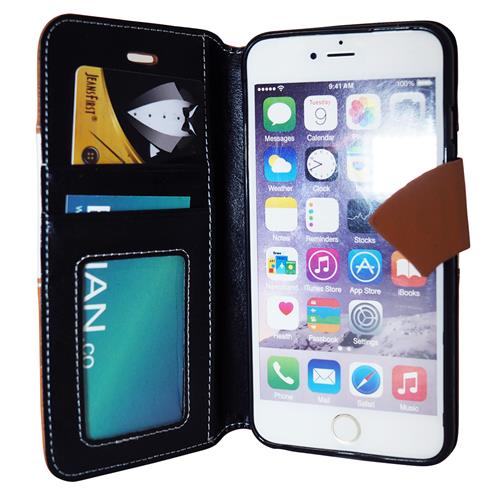 Étui souple ajusté d'Exian pour iPhone 6S plus; iPhone 6 plus - Blanc; Beige