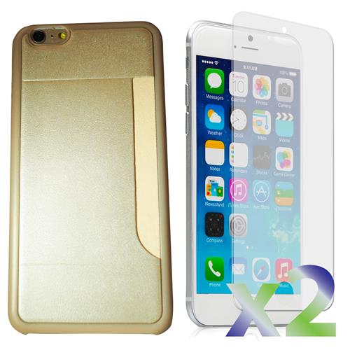 Exian Fitted Soft Shell Case for iPhone 6S Plus;iPhone 6 Plus - Gold