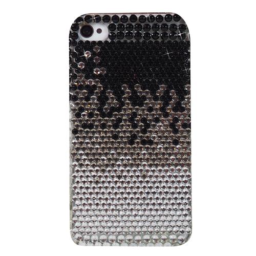 Exian Fitted Hard Shell Case for iPhone 4S;iPhone 4 - Silver;Black