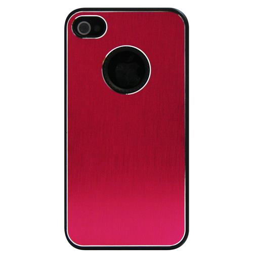 Exian iPhone 4/4S Hard Plastic Case Brushed Metallic Pink