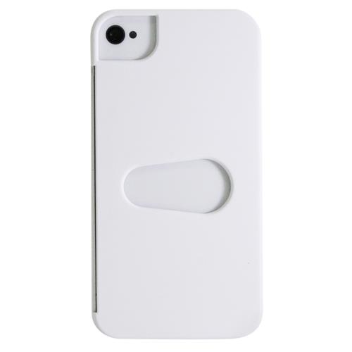 Exian iPhone 4/4S Hard Plastic Case with Card Slot White