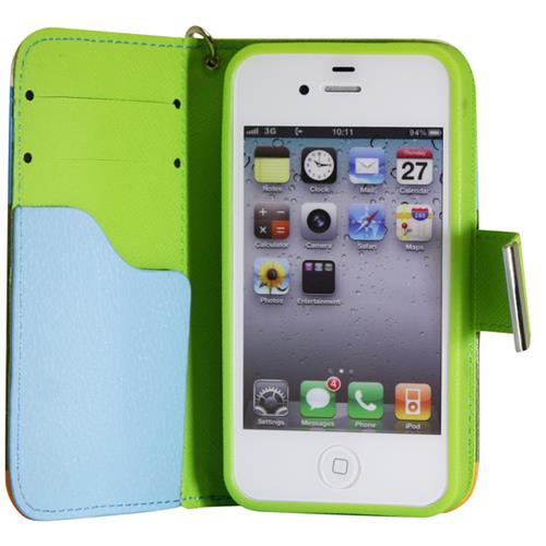 Étui souple ajusté d’Exian pour iPhone 4S; iPhone 4 - Multicolore