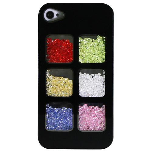 Exian Fitted Hard Shell Case for iPhone 4S;iPhone 4 - Multicolor