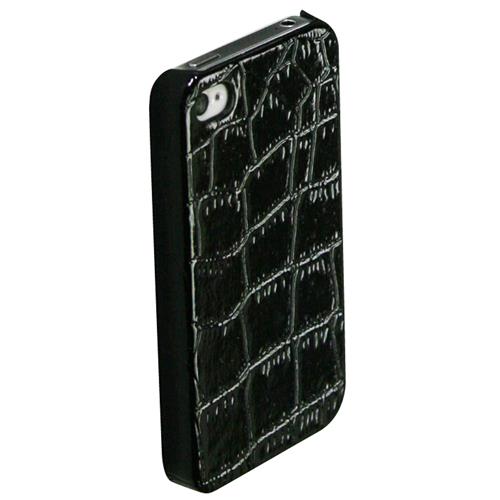 Étui rigide ajusté d’Exian pour iPhone 4S; iPhone 4 - Noir