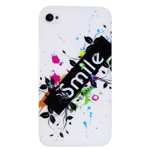 Étui souple ajusté d’Exian pour iPhone 4S; iPhone 4 - Blanc