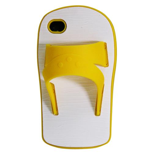 Exian Fitted Soft Shell Case for iPhone 4S;iPhone 4 - Yellow