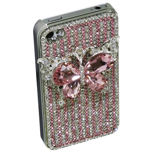 Étui rigide ajusté d’Exian pour iPhone 4S; iPhone 4 - Rose