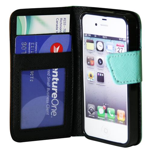 Étui souple ajusté d'Exian pour iPhone 4S; iPhone 4 - Brun; Vert