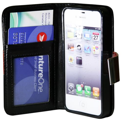 Étui souple ajusté d’Exian pour iPhone 4S; iPhone 4 - Brun; Noir