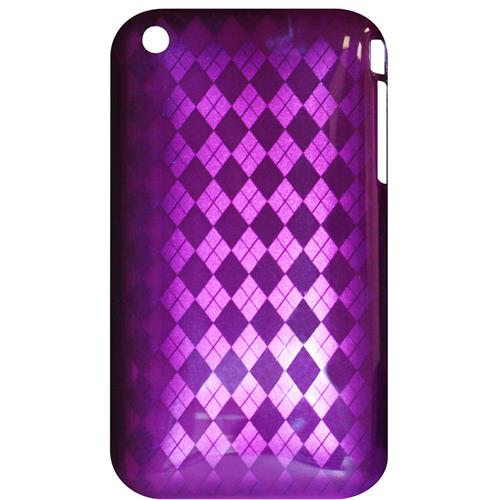 Exian Fitted Hard Shell Case for iPhone 3GS;iPhone 3G - Purple