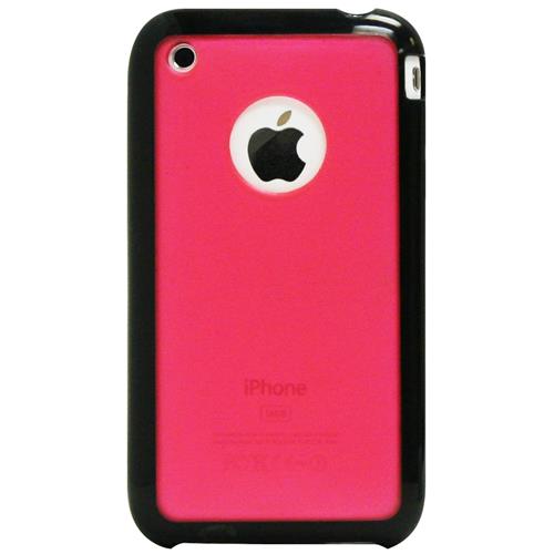 Exian Fitted Soft Shell Case for iPhone 3GS;iPhone 3G - Pink