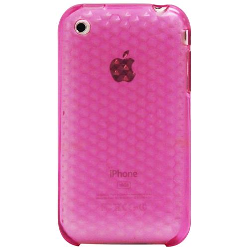 Exian Fitted Soft Shell Case for iPhone 3GS;iPhone 3G - Pink