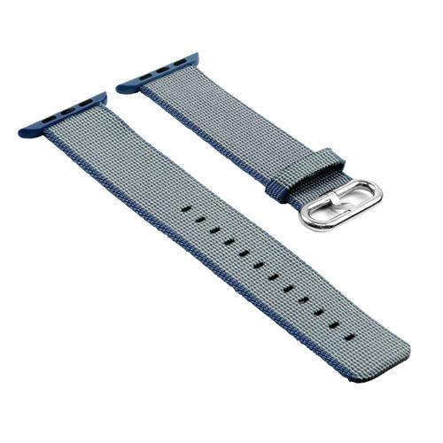 StrapsCo Woven Nylon Strap Band for 38mm Apple Watch in Blue