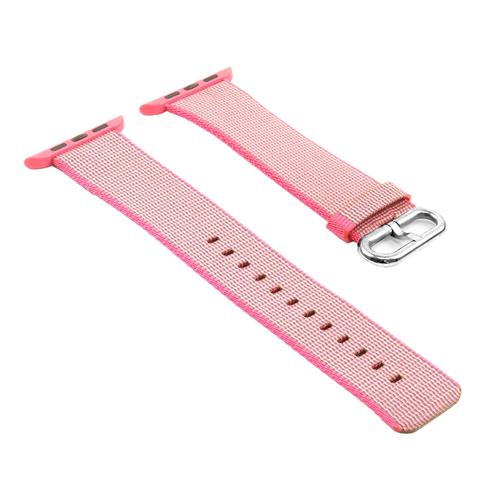 STRAPSCO  Woven Nylon Strap Band for 38MM Apple Watch In In Pink