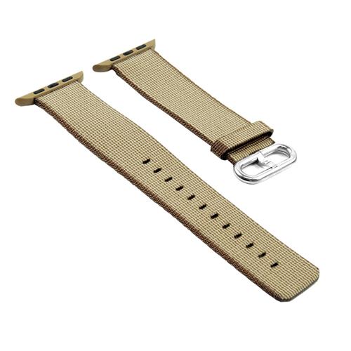 StrapsCo Woven Nylon Strap Band for 42mm Apple Watch in Brown