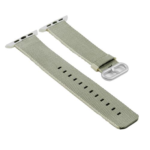 STRAPSCO  Woven Nylon Strap Band for 42MM Apple Watch In In Beige