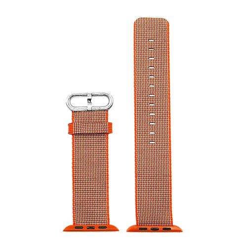 StrapsCo Woven Nylon Strap Band for 42mm Apple Watch in Orange