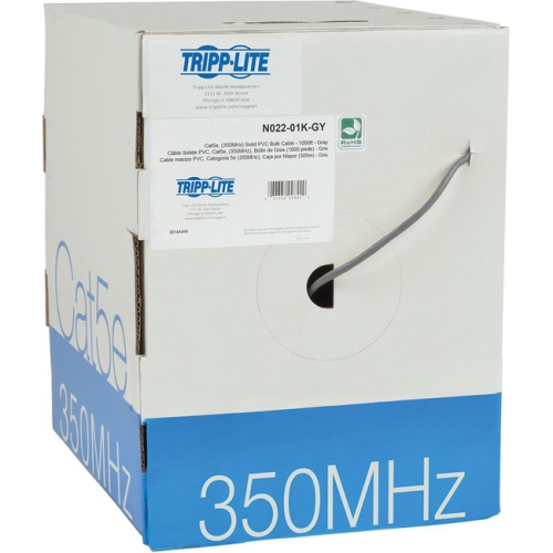 Tripp Lite Cat5e 350MHz Bulk Solid-core PVC Cable - Gray