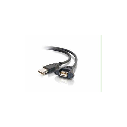 C2G 1.5ft Panel-Mount USB 2.0 A Male to A Female Cable