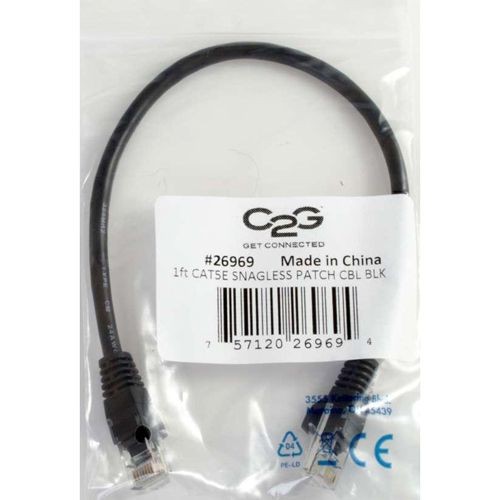 100ft Cat5e Snagless Unshielded Network Patch Cable - Black