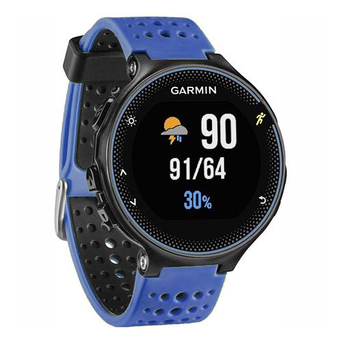 Rally StrapsCo Silcone Band Rally Strap for Garmin Forerunner in Blue and Black