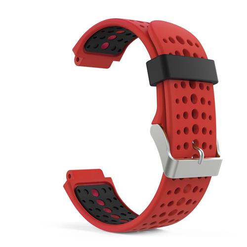 Rally StrapsCo Silcone Band Rally Strap for Garmin Forerunner in Red and Black