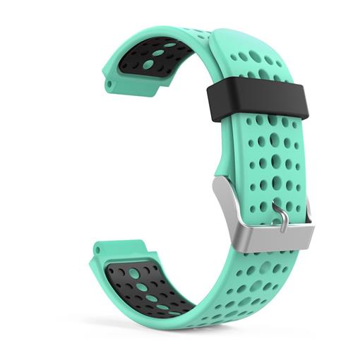 Rally StrapsCo Silcone Band Rally Strap for Garmin Forerunner in Mint Green and Black
