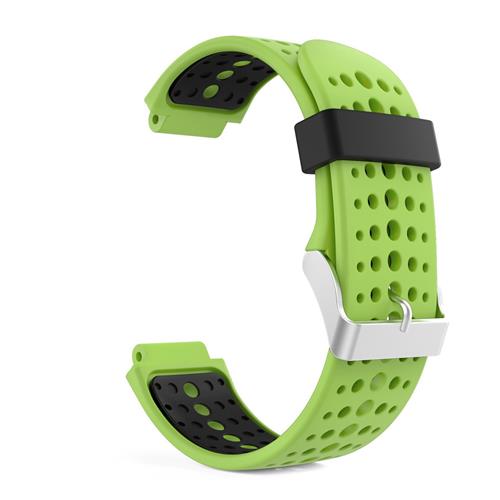 Rally StrapsCo Silcone Band Rally Strap for Garmin Forerunner in Green and Black
