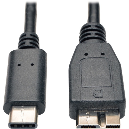 TRIPP LITE  USB 3.1 Gen 2 (10 GBps) Cable, USB Type-C (USB-C) to USB 3.0 Micro-B (M/m), 3 Ft
