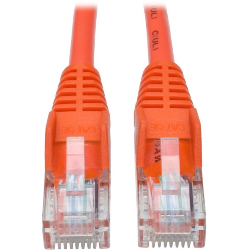 Tripp Lite Cat5e 350MHz Snagless Molded UTP Patch Cable, Orange, 14 ft