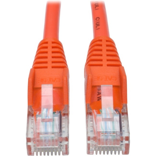 Tripp Lite Cat5e 350MHz Snagless Molded UTP Patch Cable, Orange, 25 ft