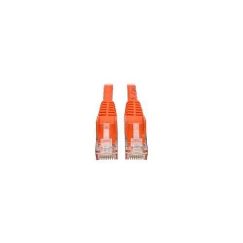 Tripp Lite Cat6 Gigabit Snagless Molded UTP Patch Cable, Orange, 15 ft